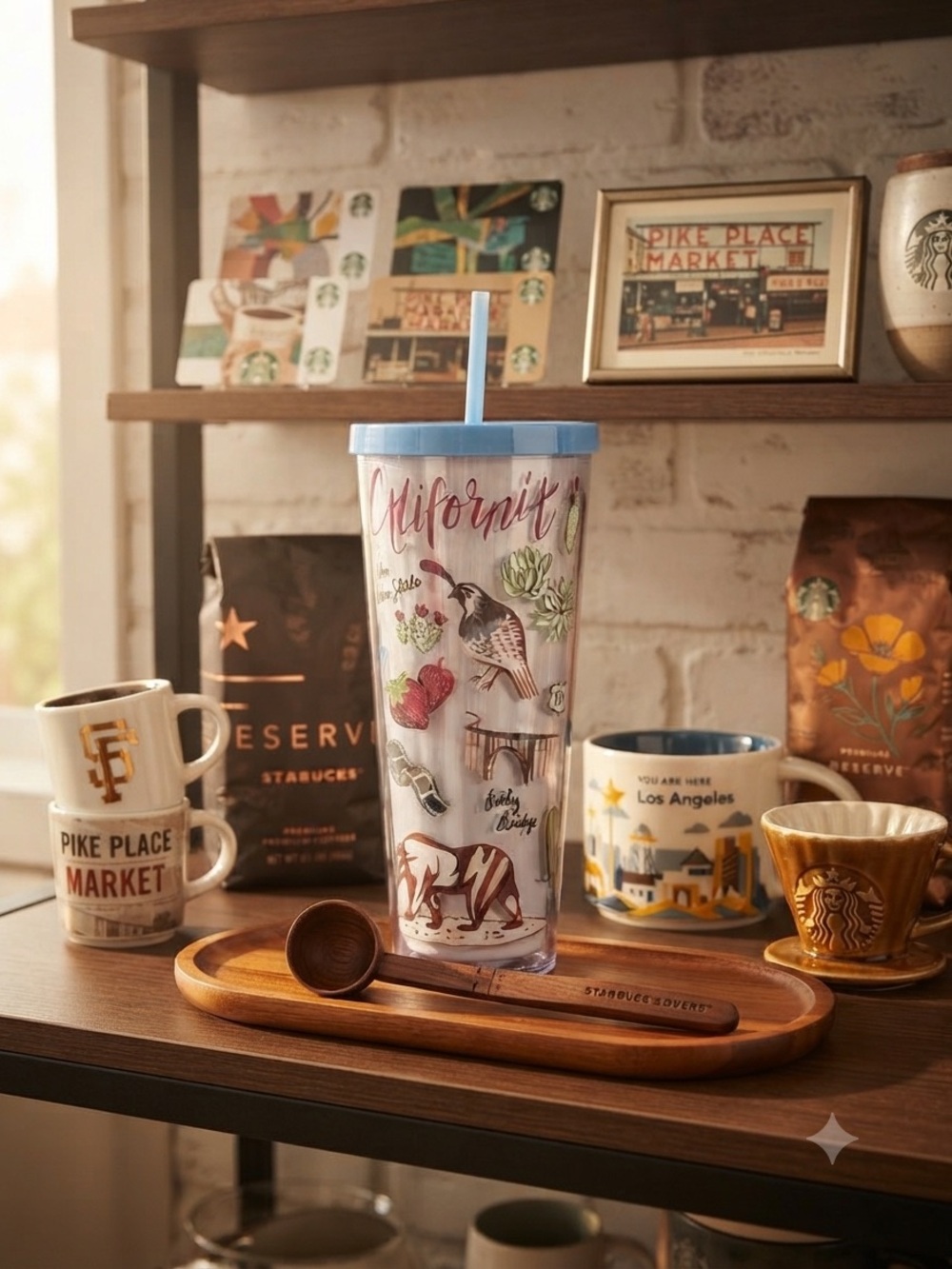 2017 Starbucks, collectors cold cup venti California Themed Tumbler